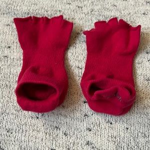 Hot Pink Toesox Toeless Barre Socks